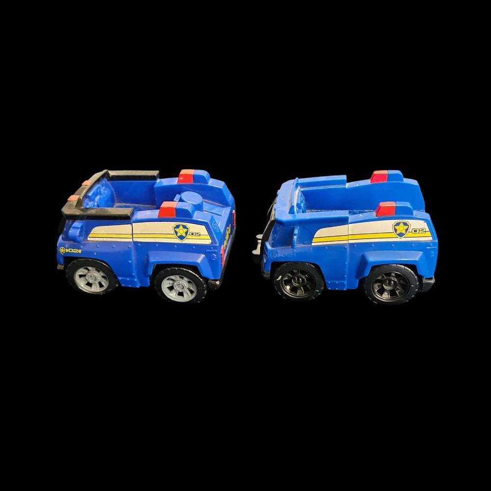 Paw Patrol Chase Police Cruiser Lot of 2 Mini Vehicles – Blue Rescue Trucks